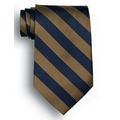 School Stripes Tie - Navy/Tan
